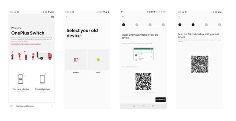 OnePlus Switch para migrar dados do Android para o OnePlus