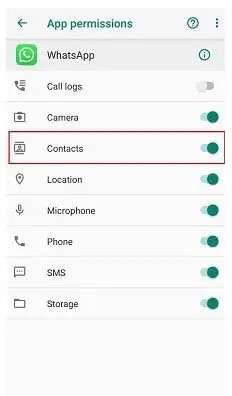Conceder permissão de contatos