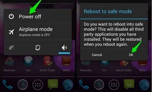 Entre no modo de segurança para corrigir a tela de toque Samsung que não funciona após a atualização