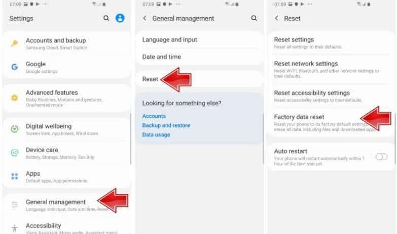 Redefinição de fábrica Samsung Galaxy S20 S20 Plus ou S20 Ultra