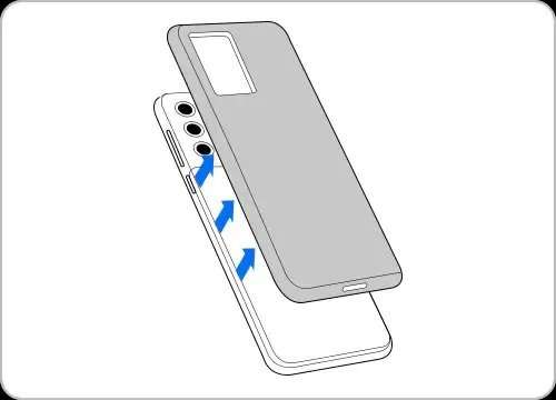 Tente remover o estojo antes de carregar