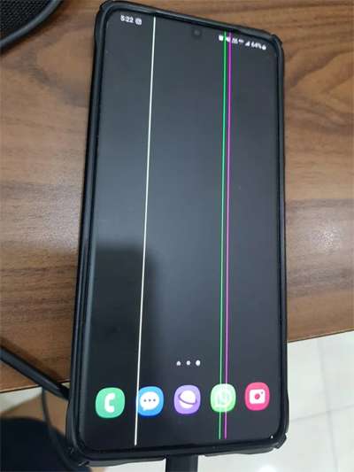 Practical scenario of green line issue on Samsung S20 Plus from Reddit