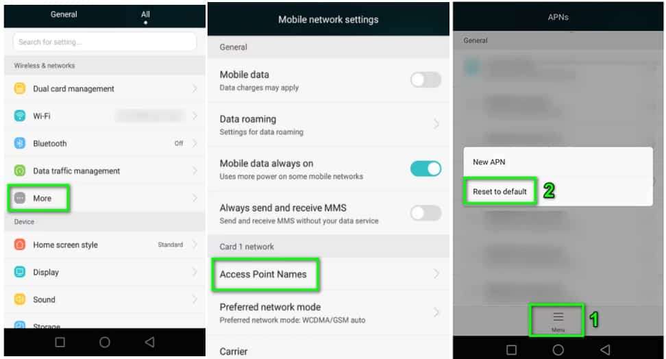 Reset Or Reinstall The Carrier Or APN Settings To Failed To Download Attachment From Multimedia Message