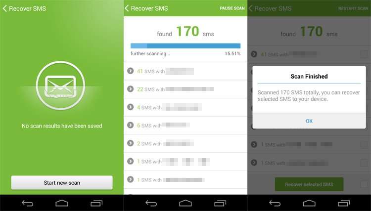 Retrieve Deleted Text Messages On Android Without Computer Using GT Recovery App