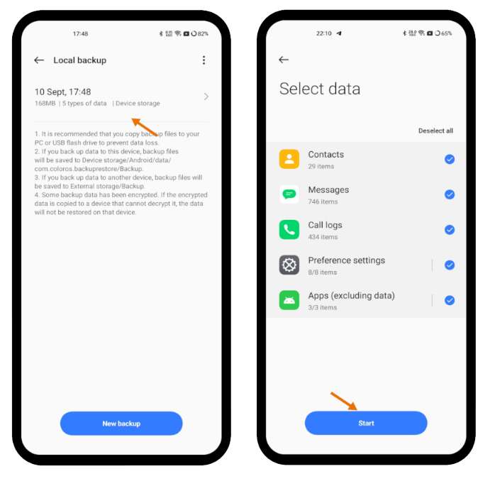 Steps To Restore Realme Phone Data Via Local Backup