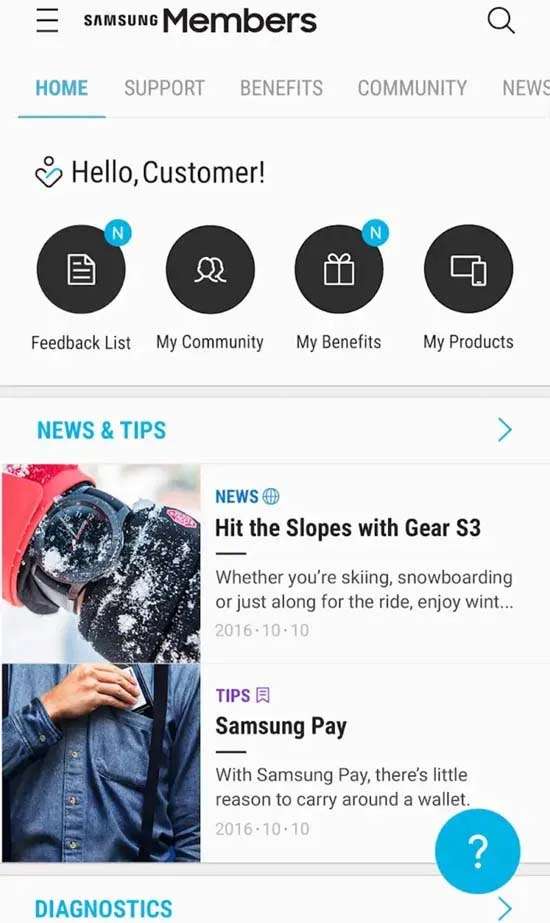 Use Samsung Member App To Run A Test