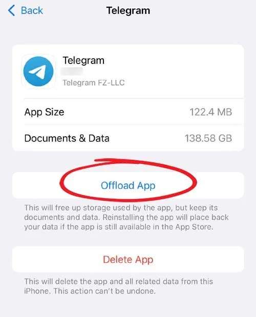 Offload Telegram
